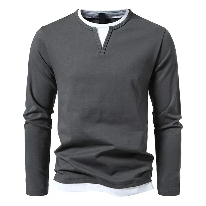 Andrew - Premium Long-Sleeved T-shirt in Combed Cotton